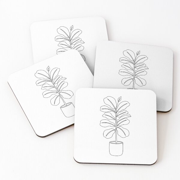 Item preview, Fiddle Leaf Fig Line Art | Minimalist Plant Illustration designed and sold by PLANT LOVER'S PARADISE.