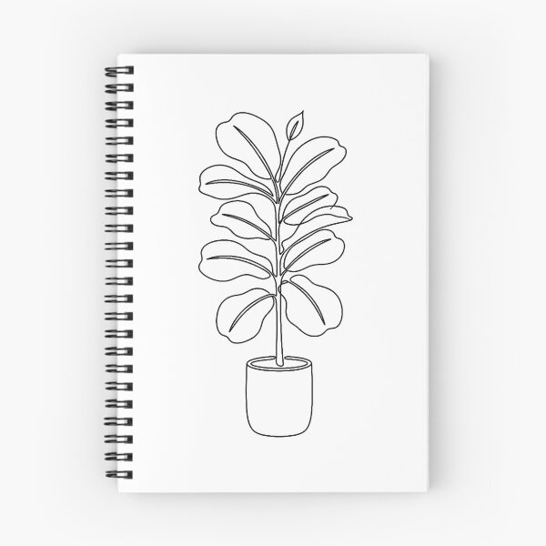 Item preview, Fiddle Leaf Fig Line Art | Minimalist Plant Illustration designed and sold by PLANT LOVER'S PARADISE.