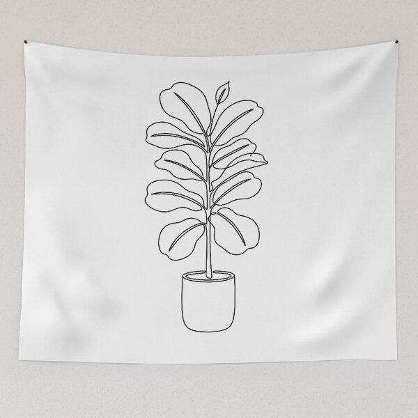 Item preview, Fiddle Leaf Fig Line Art | Minimalist Plant Illustration designed and sold by PLANT LOVER'S PARADISE.