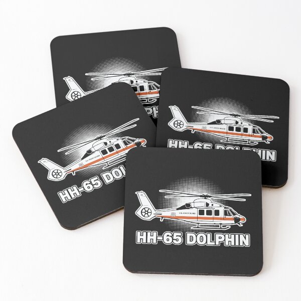 Artikelvorschau, HH-65 Dolphin Pop-Art-Illustration | Design für die Such- und Rettungsfliegerei der Küstenwache entworfen und verkauft von Coasties.