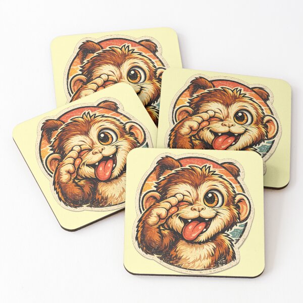 Item preview, Teasing Monkey Retro Style designed and sold by DesignPrePress.