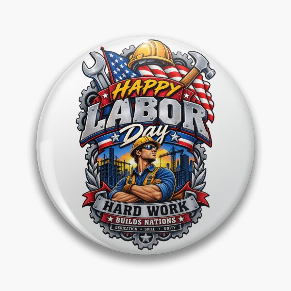Item preview, Happy Labor Day Worker Power | Hard Work Builds Nations | Patriotic Labor Day Design designed and sold by Cellara91.