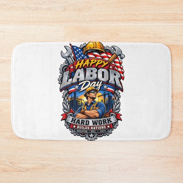Item preview, Happy Labor Day Worker Power | Hard Work Builds Nations | Patriotic Labor Day Design designed and sold by Cellara91.