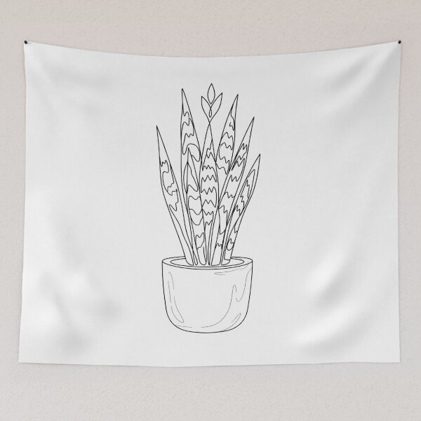 Item preview, Snake Plant Line Art | Minimalist Sansevieria Print designed and sold by PLANT LOVER'S PARADISE.