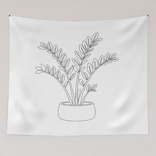 Item preview, ZZ Plant Line Art | Minimalist Houseplant Illustration designed and sold by PLANT LOVER'S PARADISE.