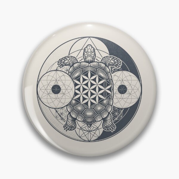 Item preview, Sacred Geometry Sea Turtle Art designed and sold by Mystikos Art.