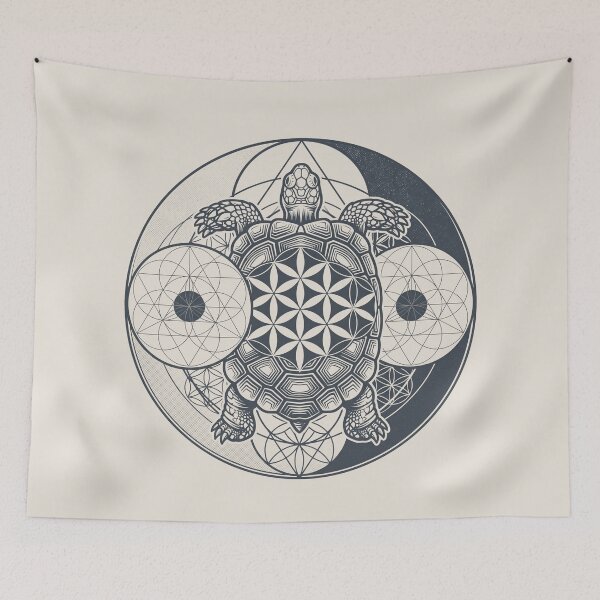 Item preview, Sacred Geometry Sea Turtle Art designed and sold by Mystikos Art.