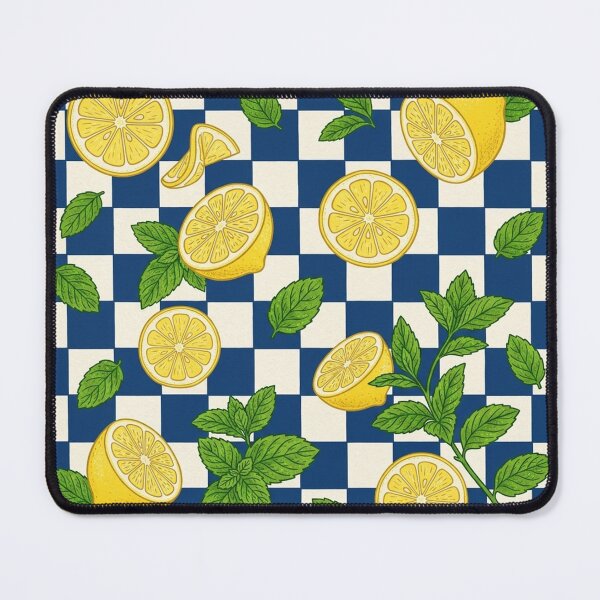 Item preview, Mint and lemon on squares designed and sold by snoWorkshop.