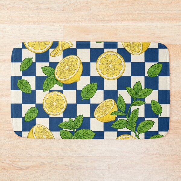 Item preview, Mint and lemon on squares designed and sold by snoWorkshop.