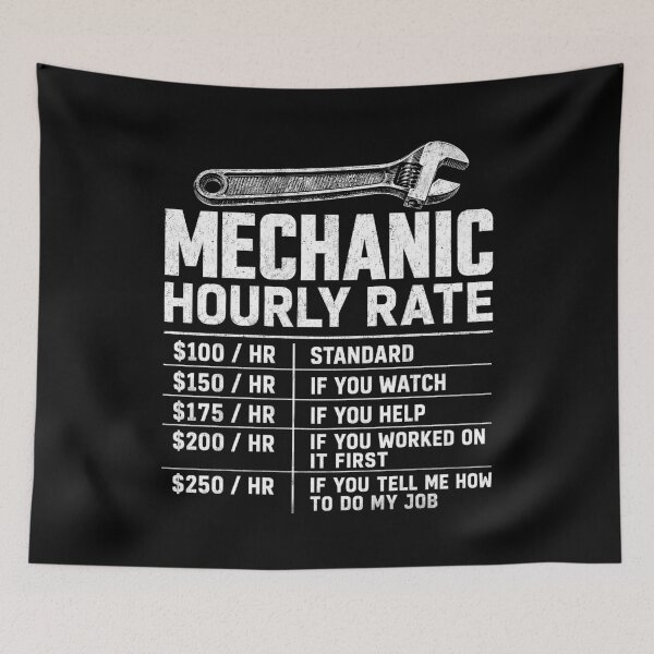 Item preview, Mechanic Hourly Rate Funny designed and sold by KarimSoCute.