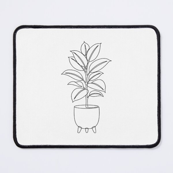 Item preview, Rubber Plant Line Art | Minimalist Ficus Elastica Print designed and sold by PLANT LOVER'S PARADISE.