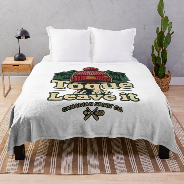 Item preview, Toque It or Leave It — Vintage Canadian Winter Badge T-Shirt | Toque Pun Tee designed and sold by Canadian Spirit.