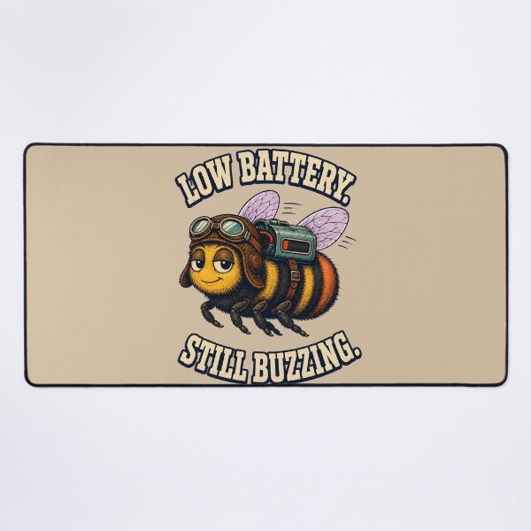 Item preview, Low Battery, Still Buzzing – Funny Tired Bee Design designed and sold by VioVibe.
