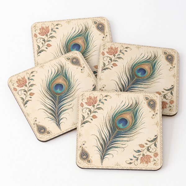 Item preview, Indian Peacock Feather Heritage Pattern designed and sold by RajRang.