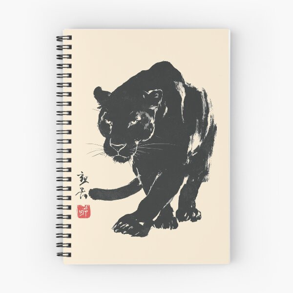 Item preview, Prowling Panther Chinese Ink Art designed and sold by GoodOldPrints4.
