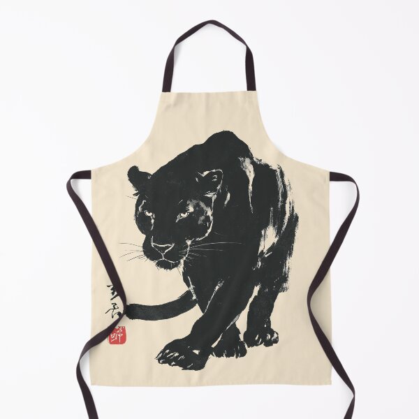 Item preview, Prowling Panther Chinese Ink Art designed and sold by GoodOldPrints4.
