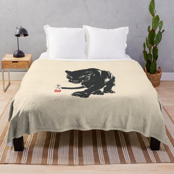 Item preview, Prowling Panther Chinese Ink Art designed and sold by GoodOldPrints4.
