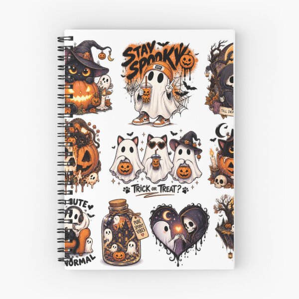 Item preview, Spooky Little Things Halloween Cute Ghost Cat Pumpkin designed and sold by TeikunShop.