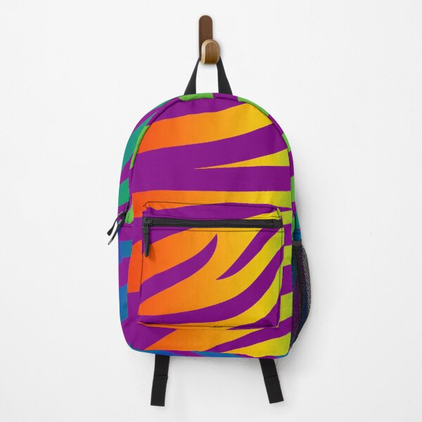 Item preview, Modern Graphic Zebra Print Pattern | Rainbow & Purple designed and sold by Frohyou.