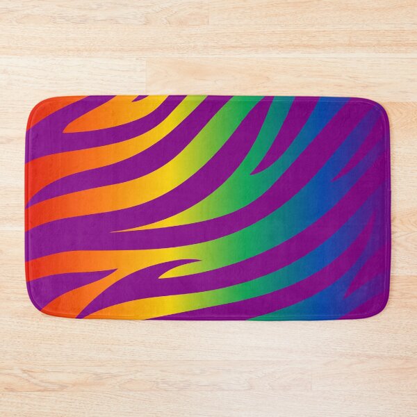 Item preview, Modern Graphic Zebra Print Pattern | Rainbow & Purple designed and sold by Frohyou.