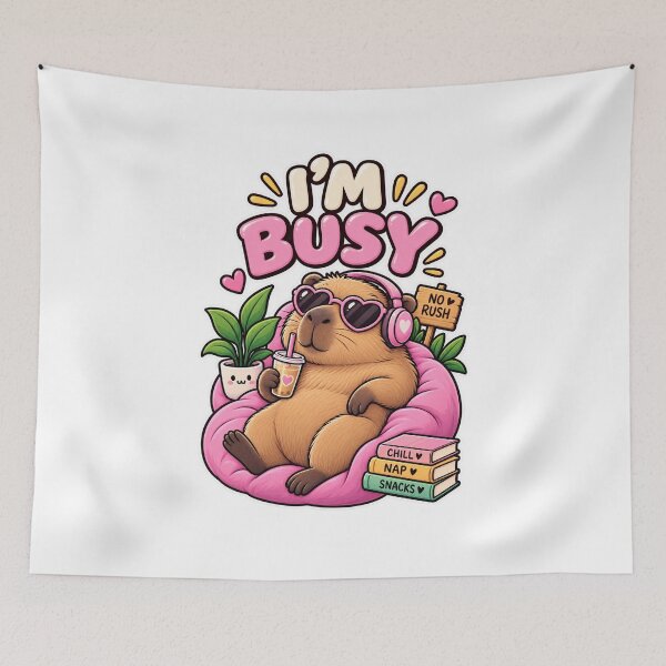 Item preview, I’m Busy Capybara Cute Funny Capybara designed and sold by JPCuteDesign.