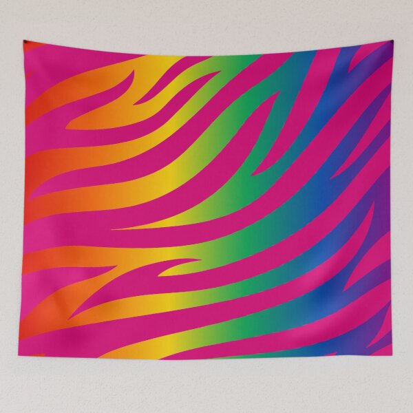 Item preview, Modern Graphic Zebra Print Pattern | Rainbow & Pink designed and sold by Frohyou.