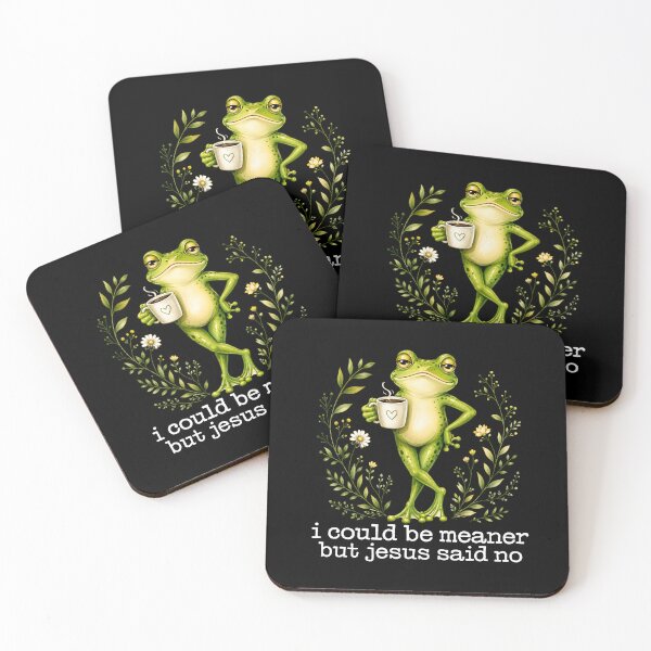Item preview, I Could Be Meaner But Jesus Said No - Christian Frog Coffee Lover designed and sold by sportfantees.