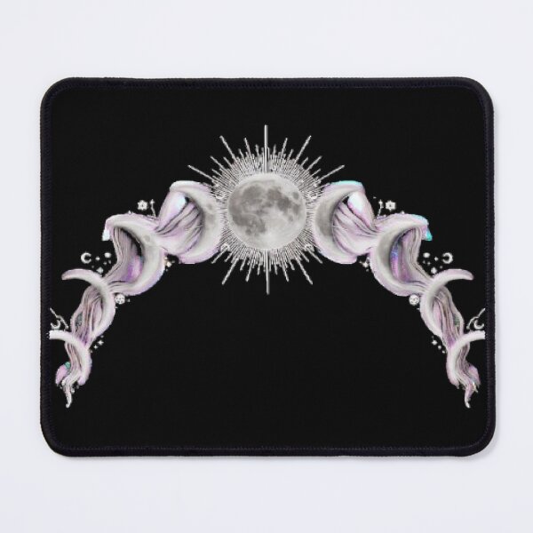 Item preview, Mystical Full Moon with Ethereal Flowing Ribbons Celestial Witchy Design designed and sold by Midnight Veil Designs.