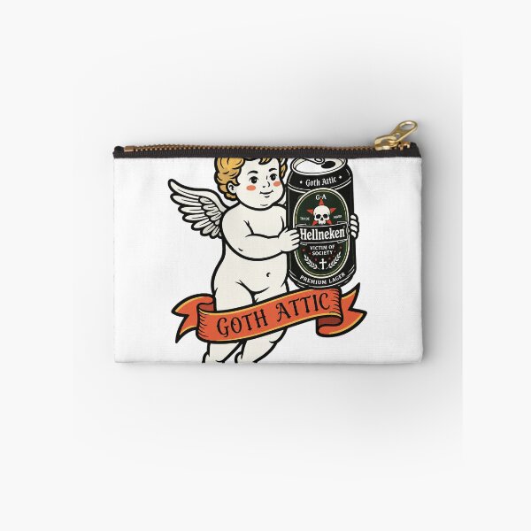 Item preview, Hellneken Gothic Cherub | Dark Lager Parody | Goth Attic Vintage Illustration designed and sold by gothattic.