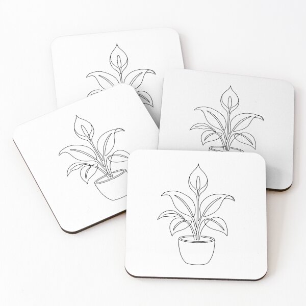 Item preview, Peace Lily Line Art | Minimalist Houseplant Print designed and sold by PLANT LOVER'S PARADISE.