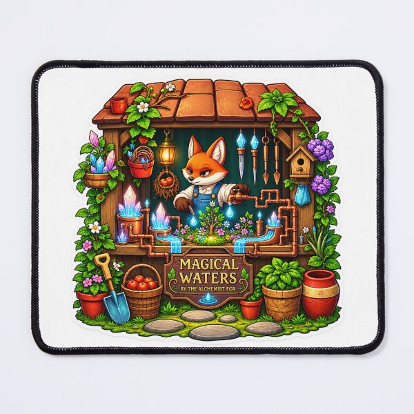 Item preview, Magical Waters | Alchemist Fox | Enchanted Garden | Fantasy Apothecary designed and sold by MrDev.