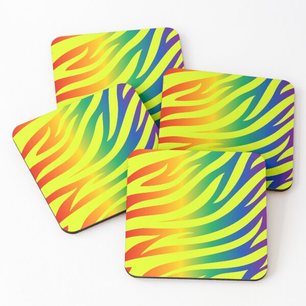Item preview, Modern Graphic Zebra Print Pattern | Rainbow & Chartreuse designed and sold by Frohyou.