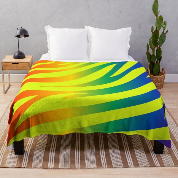 Item preview, Modern Graphic Zebra Print Pattern | Rainbow & Chartreuse designed and sold by Frohyou.