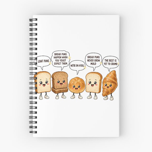 Item preview, Cute Funny Bread Puns Cartoon designed and sold by TshirtsOnline-.