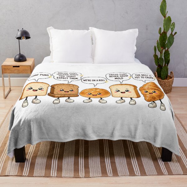 Item preview, Cute Funny Bread Puns Cartoon designed and sold by TshirtsOnline-.