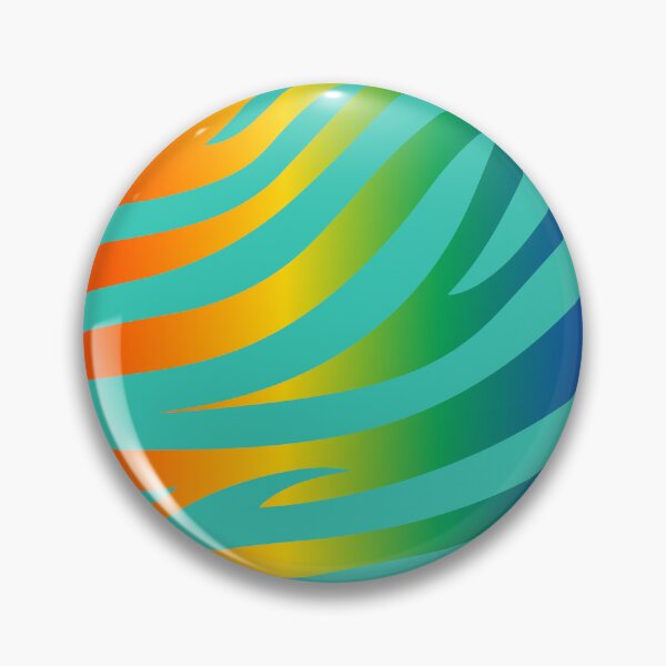 Item preview, Modern Graphic Zebra Print Pattern | Rainbow & Teal designed and sold by Frohyou.