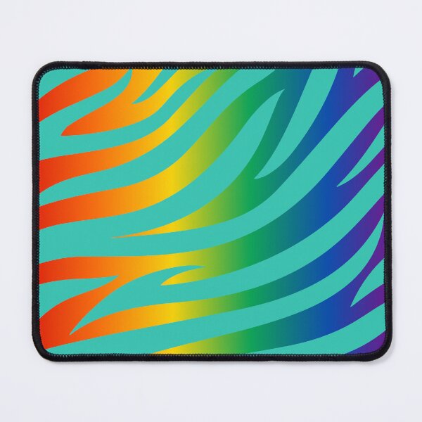 Item preview, Modern Graphic Zebra Print Pattern | Rainbow & Teal designed and sold by Frohyou.