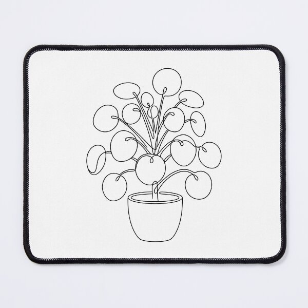 Item preview, Pilea Peperomioides Line Art | Minimalist Chinese Money Plant Print designed and sold by PLANT LOVER'S PARADISE.