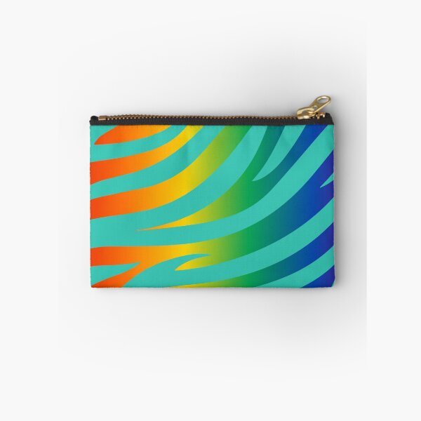 Item preview, Modern Graphic Zebra Print Pattern | Rainbow & Teal designed and sold by Frohyou.