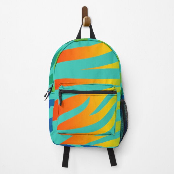 Item preview, Modern Graphic Zebra Print Pattern | Rainbow & Teal designed and sold by Frohyou.