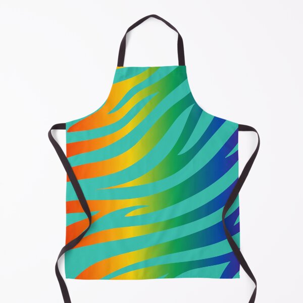 Item preview, Modern Graphic Zebra Print Pattern | Rainbow & Teal designed and sold by Frohyou.
