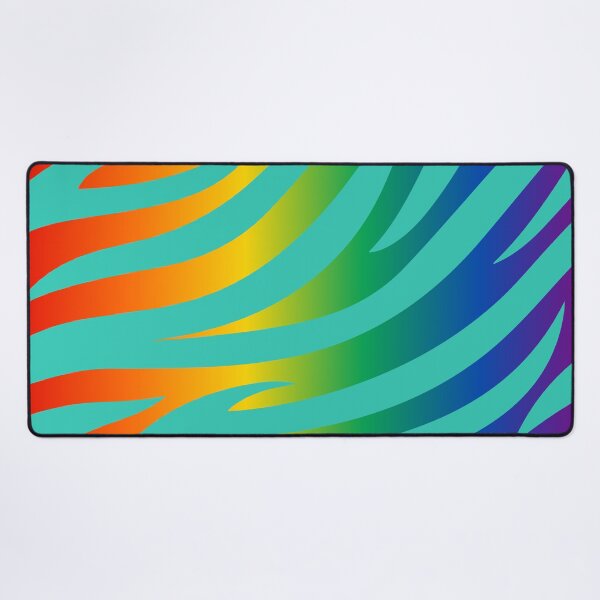 Item preview, Modern Graphic Zebra Print Pattern | Rainbow & Teal designed and sold by Frohyou.