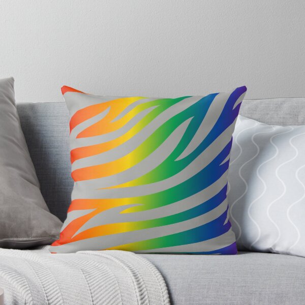 Item preview, Modern Graphic Zebra Print Pattern | Rainbow & Gray designed and sold by Frohyou.