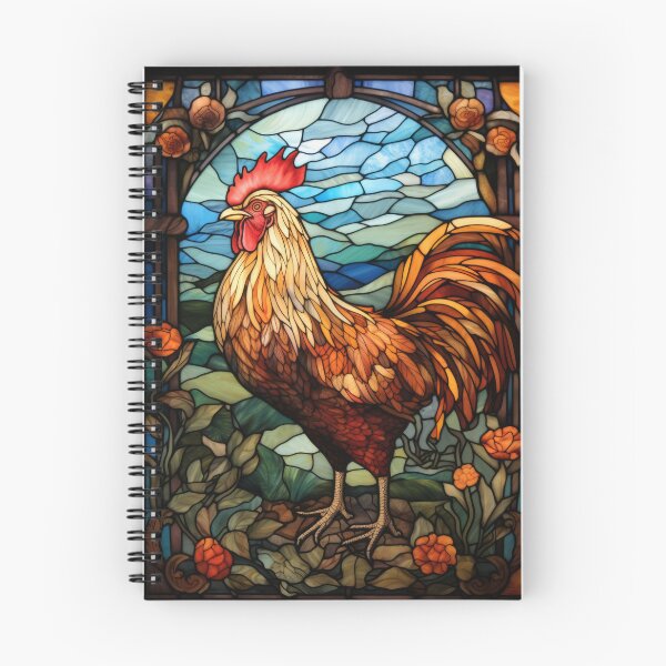 Item preview, Rooster Stained Glass Vintage Country Farmhouse designed and sold by pinkal.