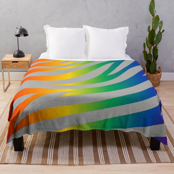 Item preview, Modern Graphic Zebra Print Pattern | Rainbow & Gray designed and sold by Frohyou.