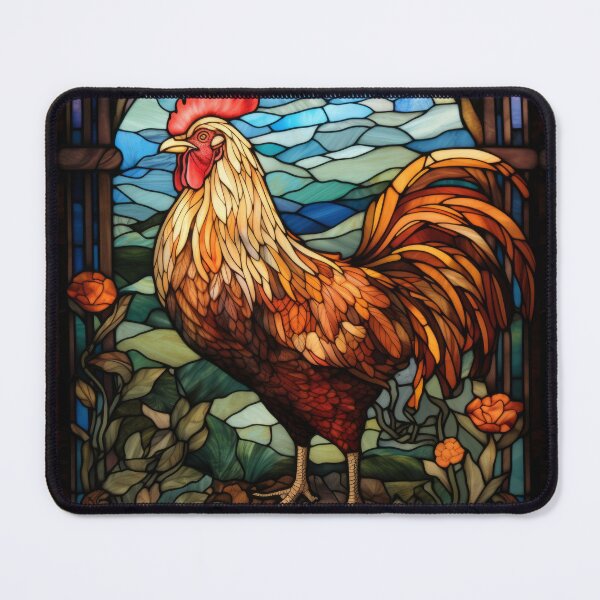 Item preview, Rooster Stained Glass Vintage Country Farmhouse designed and sold by pinkal.