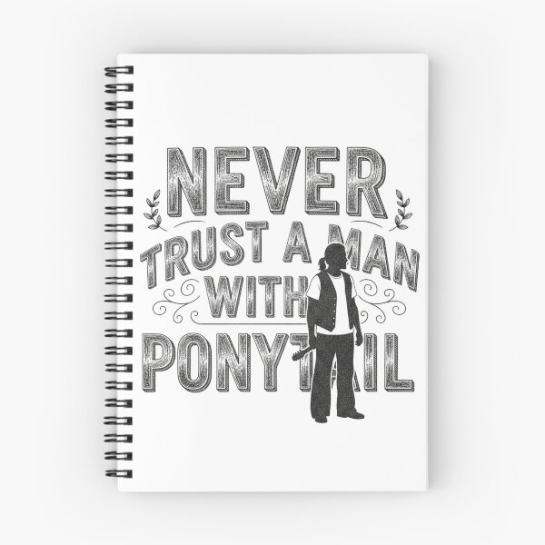 Item preview, Never Trust A Man With A Ponytail Line Art Shirt designed and sold by Viviglow.