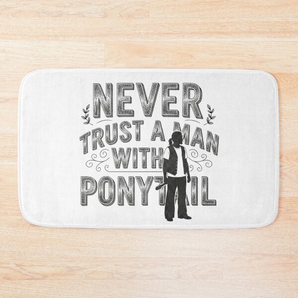 Item preview, Never Trust A Man With A Ponytail Line Art Shirt designed and sold by Viviglow.