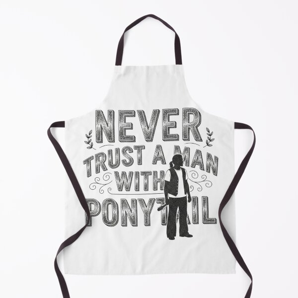 Item preview, Never Trust A Man With A Ponytail Line Art Shirt designed and sold by Viviglow.