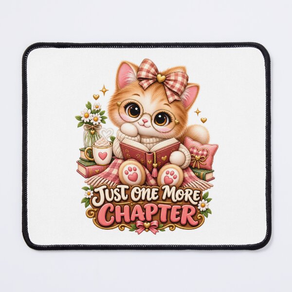 Item preview, Just One More Chapter – Cute Cat Book Lover Cozy Reading Aesthetic designed and sold by HO•Designs.